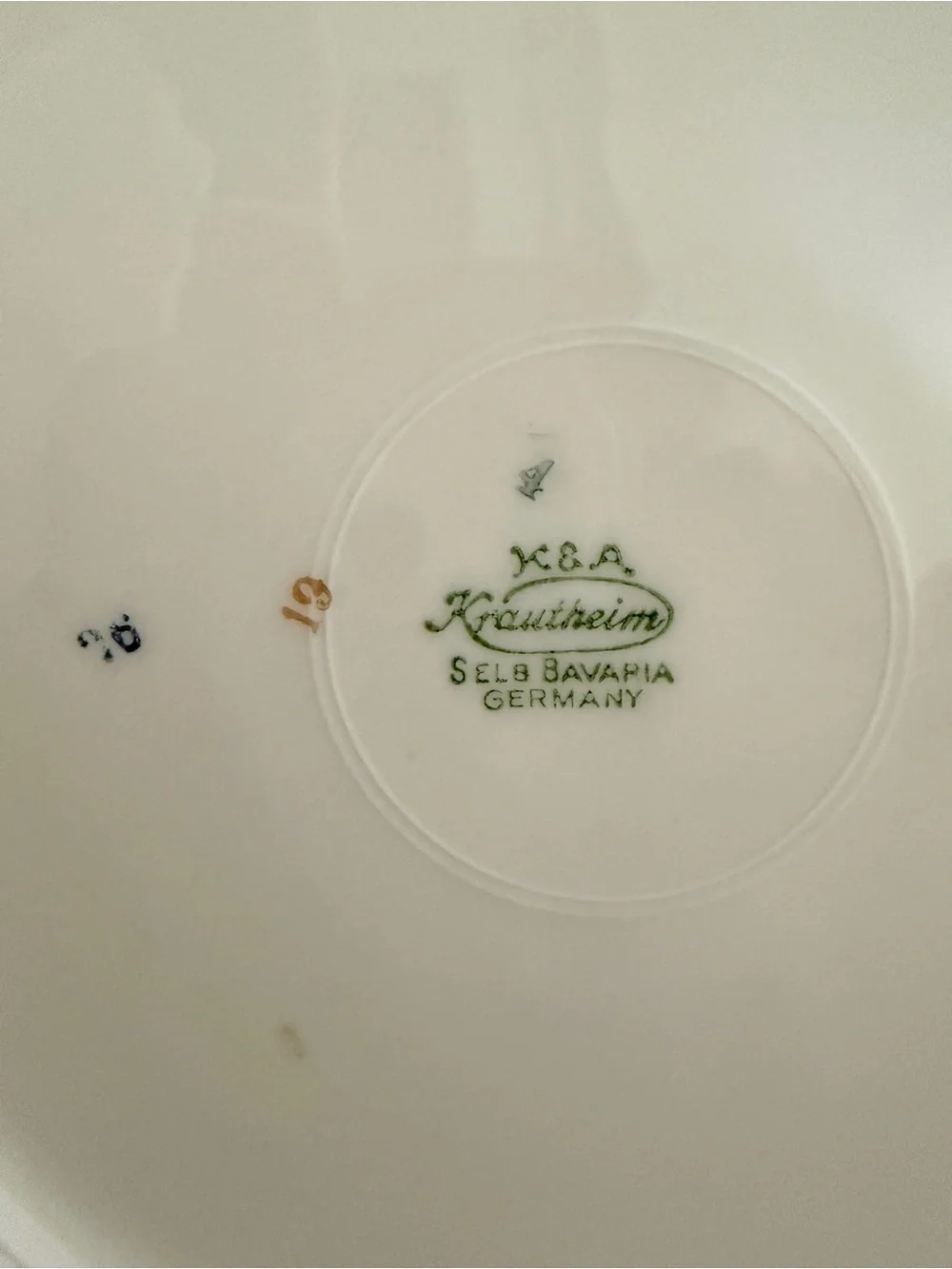 Vintage K&A Krautheim Selb Bavaria Germany Floral Porcelain Plate Gold Trim